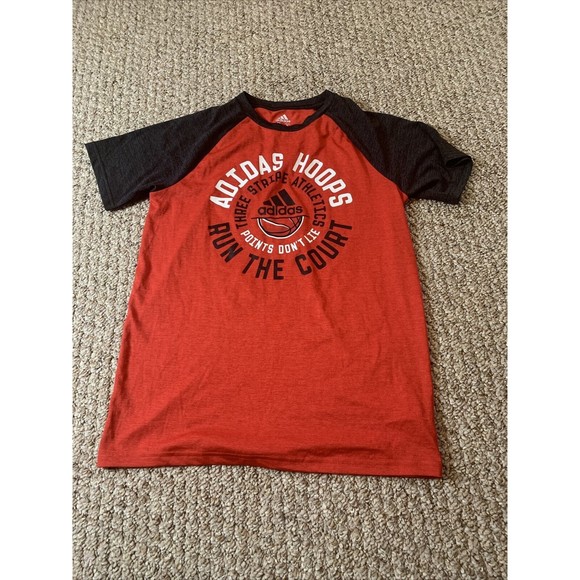 Adidas LARGE BOYS 14-16  Basketball Short-Sleeve T-Shirt Toronto Raptors - Picture 1 of 2